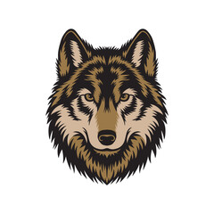 Wolf head.vector illustration on white background