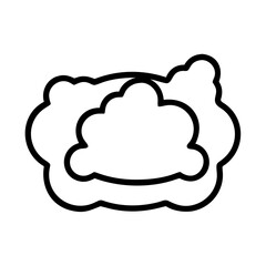 cloud pillow icon, singles awareness line art, self-love icon - simple black line art icon of cloud pillow, for singles awareness day celebrations. self-love vector icon.