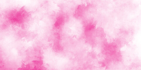 Fototapeta premium abstract pink smoke transparent effect overlay, Soft Pink Watercolor Gradient Background, aquarelle paint paper textured stain canvas element for grunge text design.