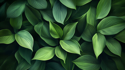 Obraz premium Fresh spring green leaves eco background vector illustration. Verdure. Illustration