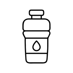 water bottle icon, singles awareness line art, self-love icon - simple black line art icon of water bottle, for singles awareness day celebrations. self-love vector icon.