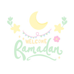 Welcome ramadan decorative graphic