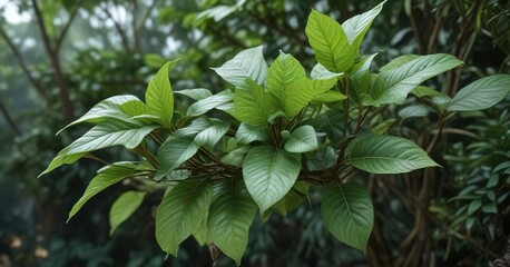 Close-up of wild betel leafbush plant with medicinal properties, antioxidant, plant