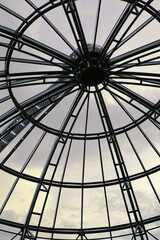 Stylish glass house inside a Parisian building