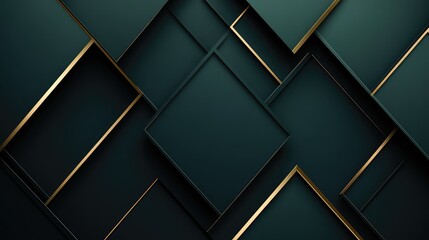 Elegant Dark Geometric Background with Gold Accents