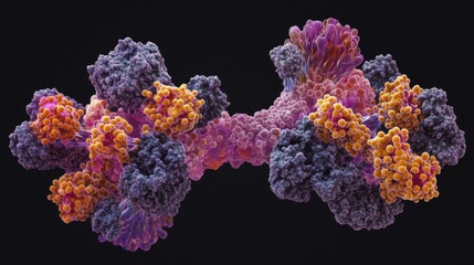 Obraz premium Intricate Molecular Structure, A Scientific Visual