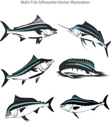 Fish silhouette vector illustration