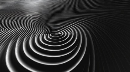 Obraz premium Abstract Black and White Spiral Design