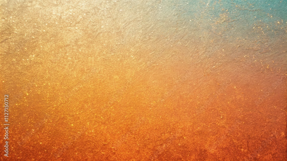Poster abstract textured background with warm, gradual color transition from gold to blue