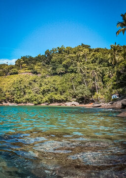 View of Praia da Fome Ilhabela Brazil