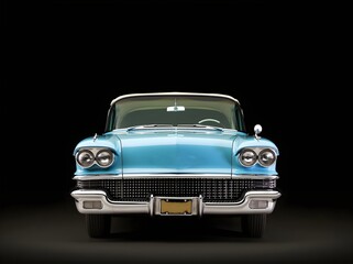Detailed View of a Restored 1959 Dynamic Automobile
