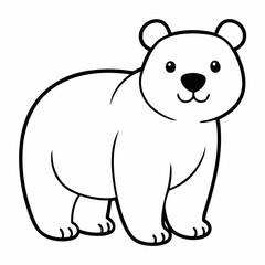 snow bear vector icon illustration on white background