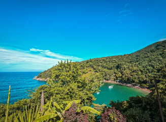Praia da Fome beach Ilhabela Brazil	
