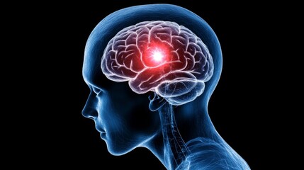 Obraz premium Detailed Anatomy of the Human Brain
