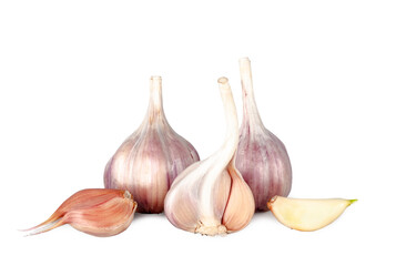 Fresh garlic isolated on a white background
