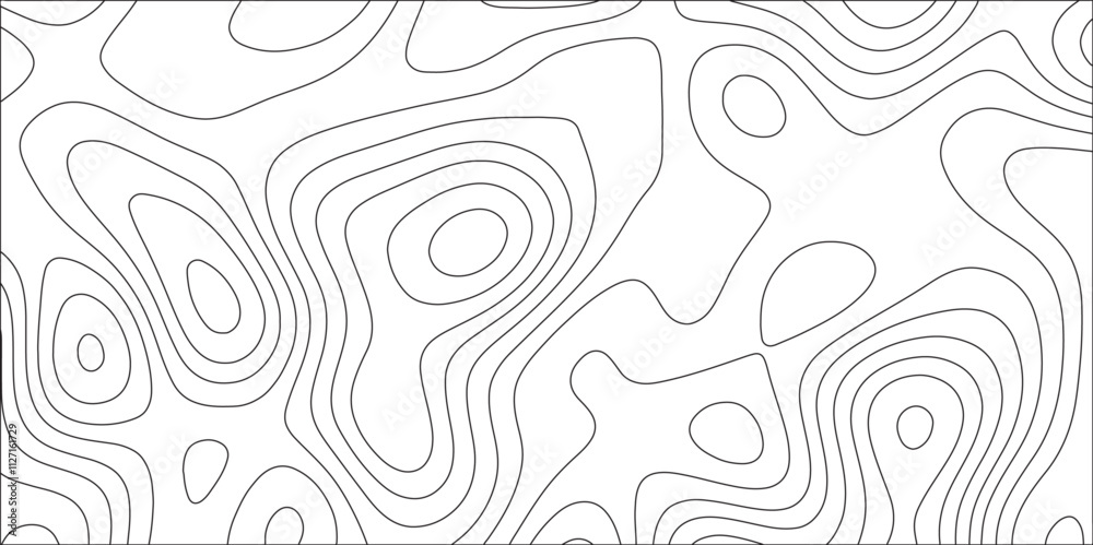 Poster abstract white wave paper curved reliefs background. topography map pattern, geographic curved. topo
