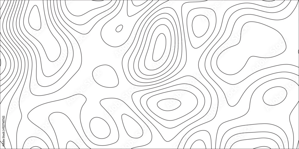 Poster abstract white wave paper curved reliefs background. topography map pattern, geographic curved. topo