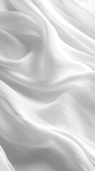 Naklejka premium A close-up of flowing white fabric, showcasing texture and softness.