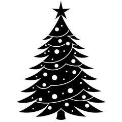  Christmas tree vector element on white background