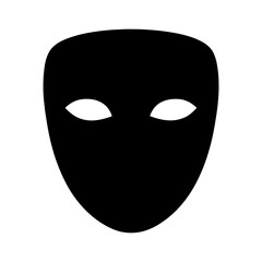 Theatre mask silhouette vector illustration design on white background.