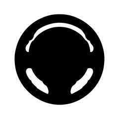 Speed motor car steering wheel silhouette vector illustration design on white background.