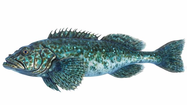 lingcod, ling cod, Ophiodon elongatus, buffalo cod, cultus cod, Hexagrammidae, Chordata, Actinopterygii, Ophiodon Type 17
