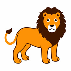 lion vector icon with white background