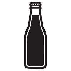 Beer Bottle Silhouette Vector Illustration Design