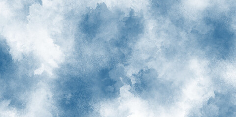 Obraz premium abstract watercolor background for your design, bright autumn blue cloudy sky, Light sky blue shades watercolor background. Sky Nature Landscape Background. 