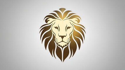 Majestic Lion Head Golden Mane Artistic Design