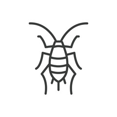 Aphid, icon in line design. Aphid, insect, pest, bug, plant, tiny, colony on white background vector. Aphid, editable stroke icon