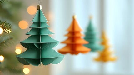 Christmas Balls, Garlands, Tree and Decorations, Santa Claus, Formed With Paper Cut Art, Abstract Image, Texture, Pattern Background, Wallpaper, Cover and Screen of Smartphone, PC, Laptop