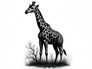 Naklejka premium giraffe illustration
