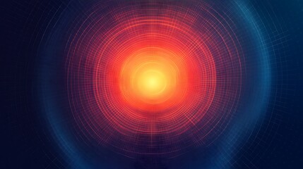 Fototapeta premium Abstract red and blue glowing circular light tunnel.