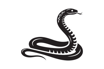 Detailed Snake Silhouette Design for Apparel, Branding, and Home Decor Project