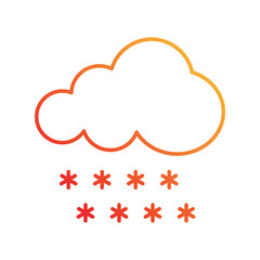 snow gradient icon with white background vector stock illustration