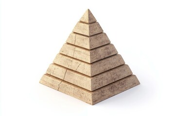 3d style Maslow pyramid on white background