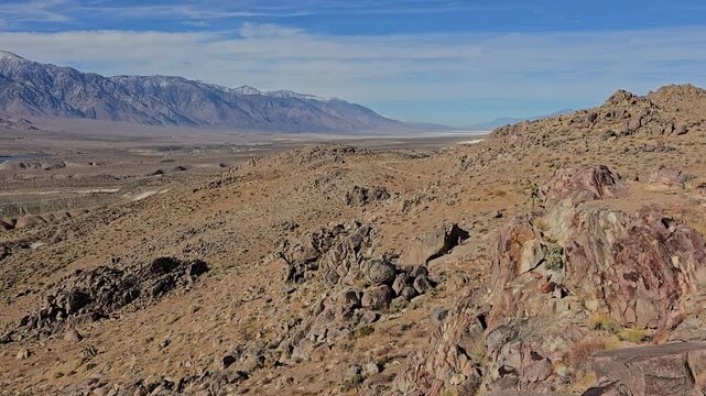View across Owens Valley from Coso Wilderness.