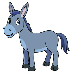 Cute Mule vector illustration. Mule in flat style,