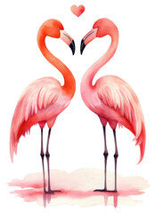 Obraz premium PNG Flamingo standing heart animal bird beak.