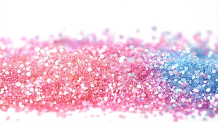 Obraz premium pastel color glitter scaterred isolated on white background