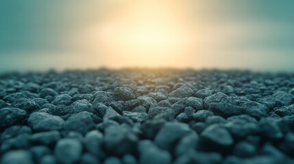 Obraz premium Serene Stones Sunrise Over a Rocky Landscape