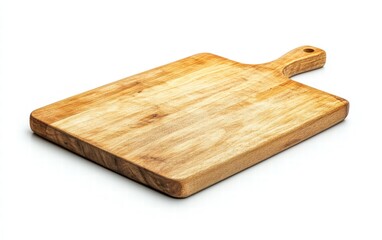 wooden Cutting Board, isolated on white background, full depth of field