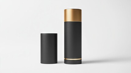 Obraz premium Black Gold Cosmetic Packaging Mockup