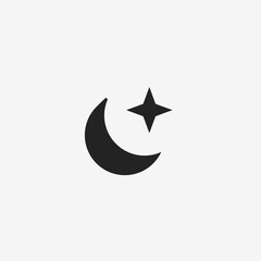 Fototapeta premium Moon and Star Icon 