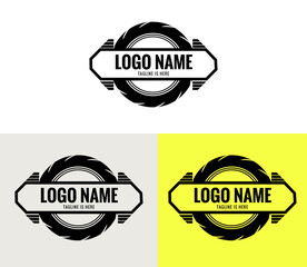 wheel logo with vector board