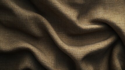 Brown fabric texture with soft draping and realistic lighting.