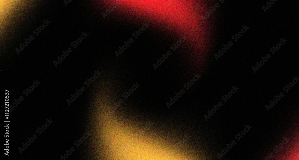 Canvas Prints grainy background red black yellow abstract glowing color wave dark backdrop noise texture banner po