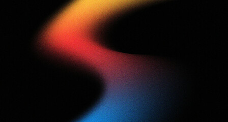 Bright blue red yellow gradient noisy grain background texture for modern designs