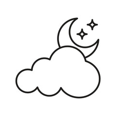 night line icon with white background vector stock illustration